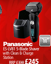 Save on the Panasonic ES-LV81 Shaver with Clean and Charge Station