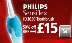 Save 50% on the RRP of the Philips Sensiflex HX1630 Toothbrush