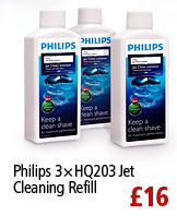 Philips 3xHQ203 Jet Clean Cleaning Solution Refill, £16
