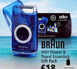 Braun M60 Shaver and Travel Essentials Gift Pack for £18