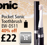 Panasonic Pocket Sonic Battery Operated Toothbrush, now with 40% off RRP