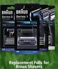 Replacement Foils and Foil and Cutter Packs for Braun Shavers