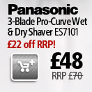 Panasonic 3-Blade Pro-Curve Shaver ES7101 only £48