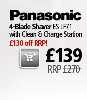 Panasonic 4-Blade Shaver ES-LF71 – £130 off RRP!