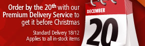 Order by the 20th with our Premium Delivery Service to get it before Christmas