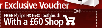 A Newsletter Exclusive Voucher - Free Philips HX1630 Toothbrush with a £60 Shop