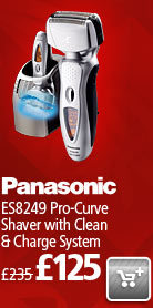 Panasonic ES8249 Pro-Curve Shaver with Clean &#38; Charge System now &#163;125