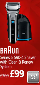 Braun Series 5 590-4 Shaver with Clean &#38; Renew System now &#163;99