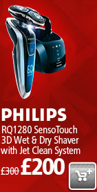 Philips SensoTouch 3D RQ1280/22 Wet &#38; Dry Shaver with Jet Clean System now &#163;200