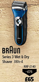Braun Series 3 Wet & Dry Shaver 380s-4, now £65
