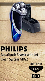 Philips AquaTouch Shaver AT892 with Jet Clean System, now £80