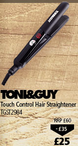Toni&Guy Touch Control Hair Straightener TGST2984, now £25