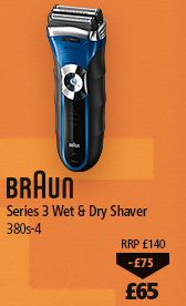Braun Series 3 Wet & Dry Shaver 380s-4 now £65