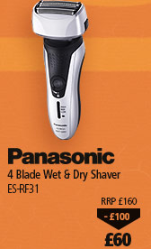 Panasonic 4-Blade Wet & Dry Shaver ES-RF31 now £60