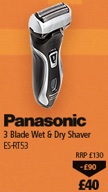 Panasonic 3-Blade Wet & Dry Shaver ES-RT53 now £40