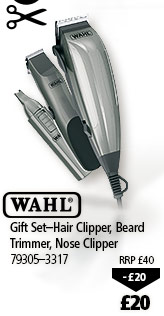 Wahl Gift-Set–Trimmer, Clipper and Nose Clipper, £20