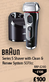 Braun Series 5 5070cc with Clean & Renew System, £100
