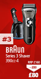 Braun Shaver 390cc-4 with Clean and Renew System, £80