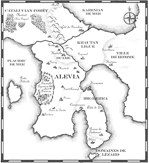 Map of Alevia for Darkestorme, first edition