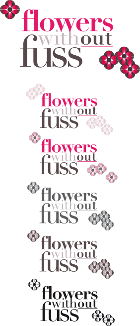 Flowers without fuss logos, multiple variants