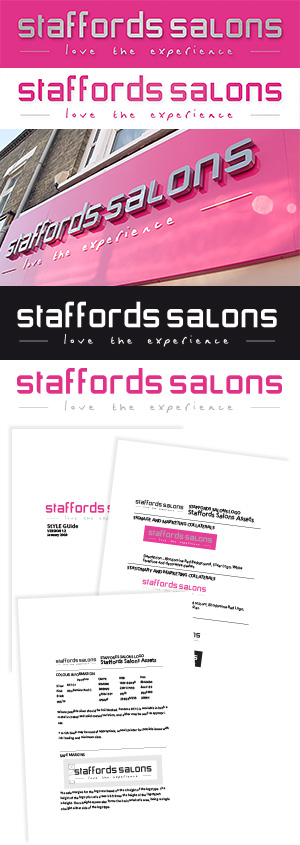Staffords Salons brand identity