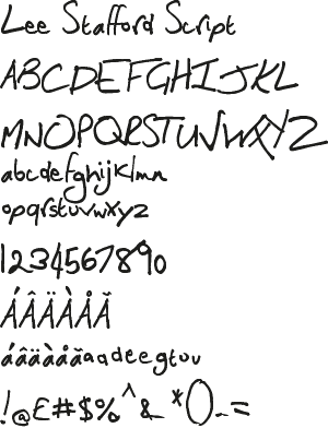 Lee Stafford Script typeface