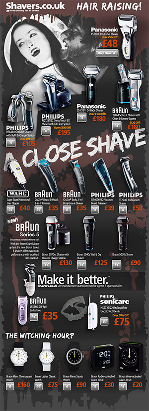 Shavers UK Halloween 2012 email design