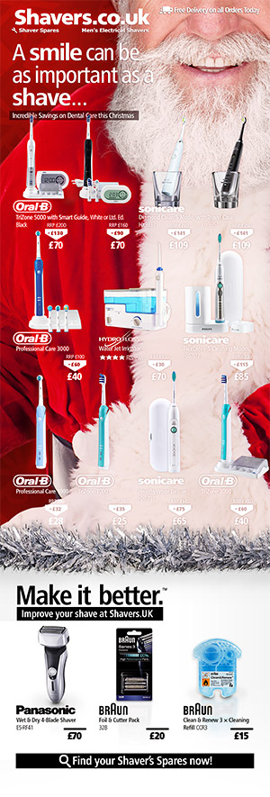 Shavers UK Christmas Dental email design