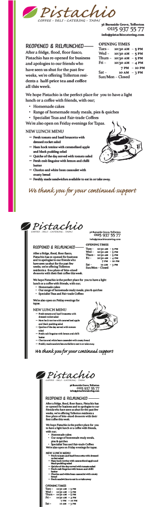 Pistachio leaflets